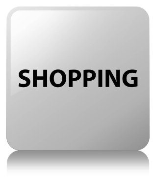 Alışveriş beyaz kare düğme