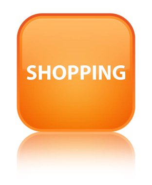 Alışveriş özel turuncu kare düğme