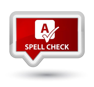 Yazım denetimi ana Kızıl bayrak düğmesini