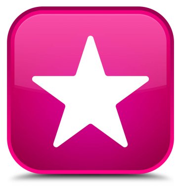 Yıldız simgesi özel pembe kare düğme