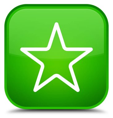 Yıldız simgesi özel yeşil kare düğme