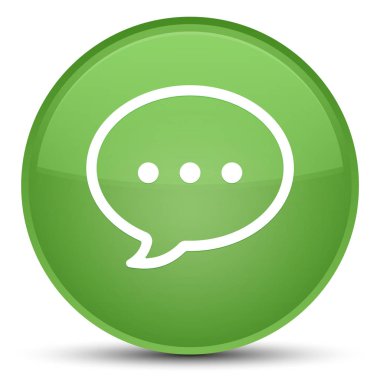 Konuşma balonu simgesini özel yumuşak yeşil yuvarlak düğmesi