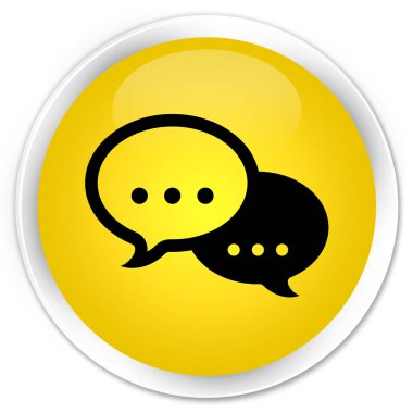 Kabarcık simge sigorta primi düğmesini sarı konuşmak