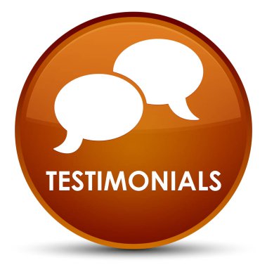 Referansları (sohbet simgesi) özel kahverengi yuvarlak düğmesi