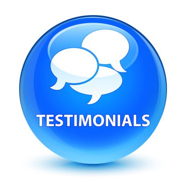 Görüşler (yorum simgesi) camsı camgöbeği mavi yuvarlak düğmesi