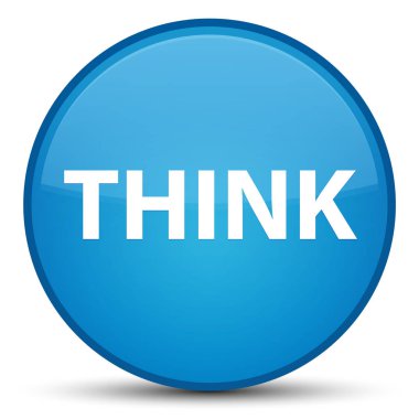 Özel mavi mavi düğme yuvarlak düşünüyorum