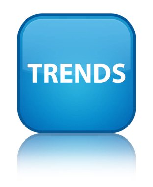 Eğilimleri özel camgöbeği mavi kare düğme