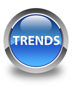 Eğilimleri parlak mavi yuvarlak düğme