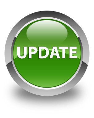 Güncelleştirme parlak yumuşak yeşil yuvarlak düğme