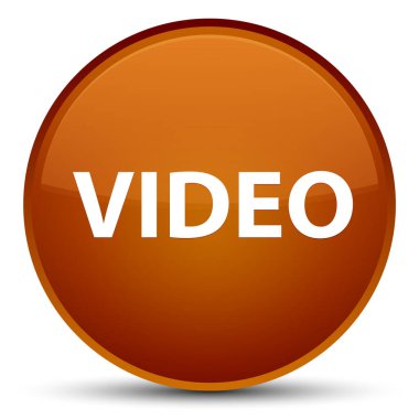 Video özel kahverengi yuvarlak düğmesi