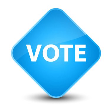 Oy zarif camgöbeği mavi elmas düğmesine