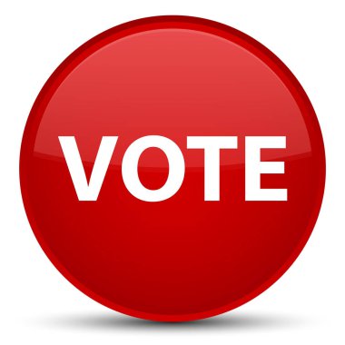 Oy özel kırmızı yuvarlak düğmesine