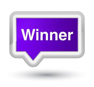 Kazanan Başbakan mor banner buton