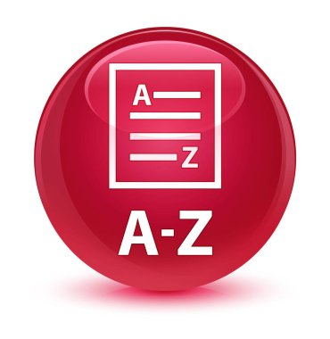 A-Z (liste sayfa simgesi) cam gibi pembe yuvarlak düğmesi
