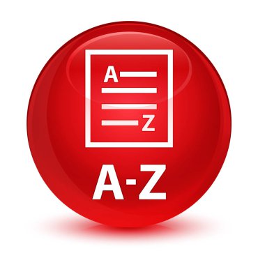A-Z (liste sayfa simgesi) cam gibi kırmızı yuvarlak düğmesi