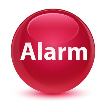 Alarm cam gibi pembe yuvarlak düğmesi