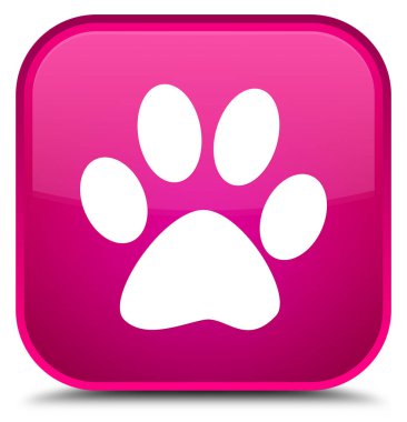 Hayvan ayak izi kutsal kişilerin resmi özel pembe kare düğme