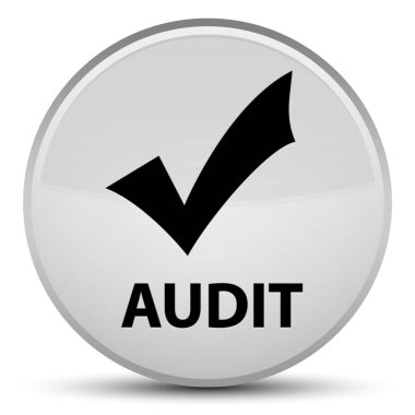 Denetim (simge doğrulama) özel beyaz yuvarlak düğmesi