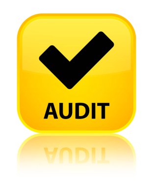 Denetim (simge doğrulama) özel sarı kare düğme