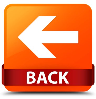 Geri turuncu kare düğme kırmızı kurdele orta