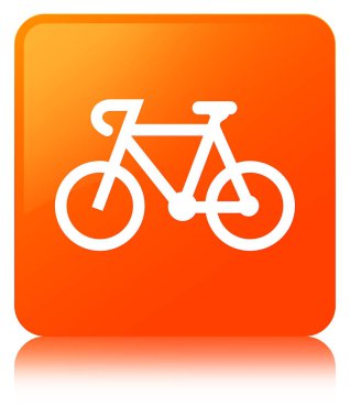 Bisiklet simgesi turuncu kare düğme