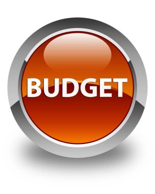 Bütçe parlak kahverengi yuvarlak düğme