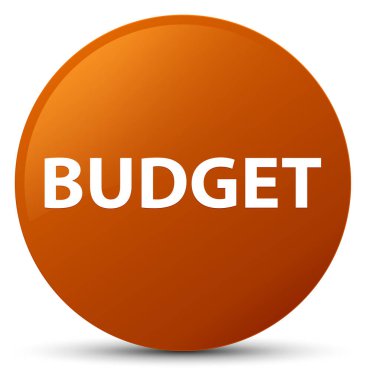 Bütçe kahverengi yuvarlak düğmesi