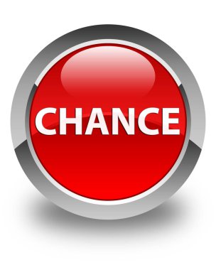 Şans parlak kırmızı yuvarlak düğme