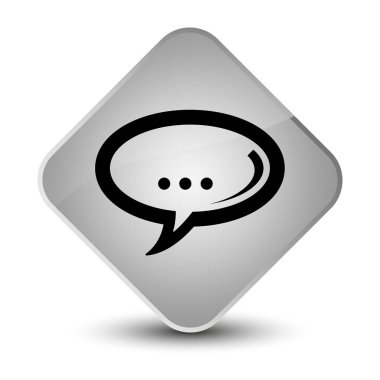 Sohbet simgesi zarif beyaz elmas düğmesini