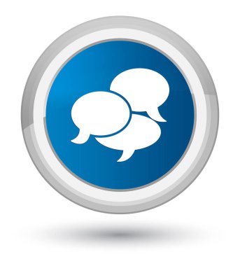 Yorum kutsal kişilerin resmi ana mavi yuvarlak düğme