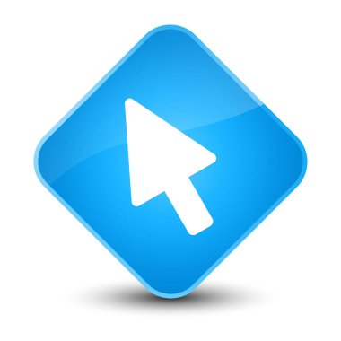 İmleç simgesi zarif camgöbeği mavi elmas düğmesi