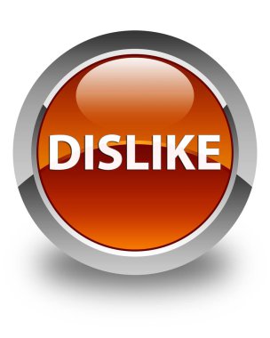 Parlak kahverengi yuvarlak düğme sevmemek