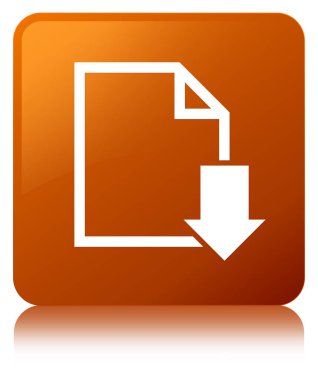Belge simgesi kahverengi kare düğme download