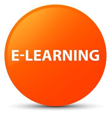 E-öğrenme turuncu yuvarlak düğmesine