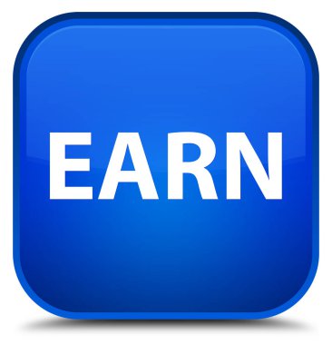 Özel mavi kare düğme kazanmak