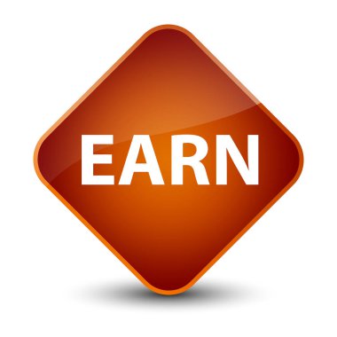 Zarif kahverengi elmas düğmesini kazanmak