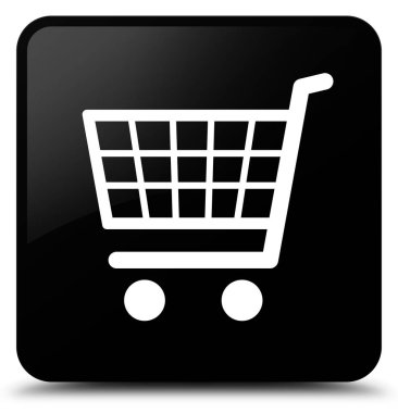 E-ticaret simge siyah kare düğme