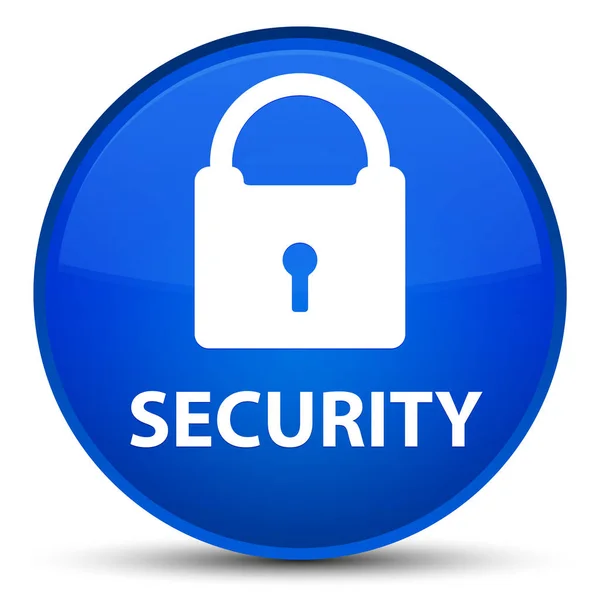 Security (padlock icon) special blue round button — Stock Photo, Image