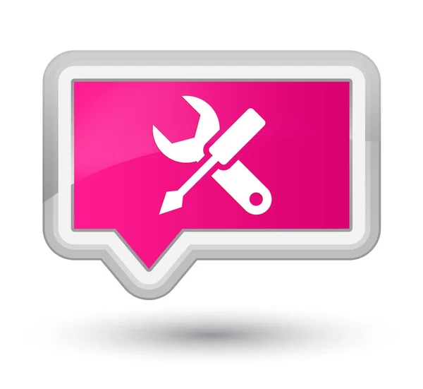 Κουμπί προνομιακή ροζ banner εικονίδιο ρυθμίσεις — Φωτογραφία Αρχείου