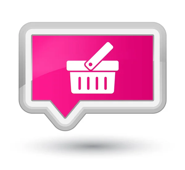 Carrinho de compras ícone prime rosa banner botão — Fotografia de Stock