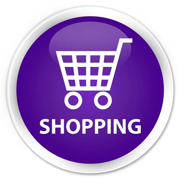 Shopping premio viola pulsante rotondo — Foto Stock