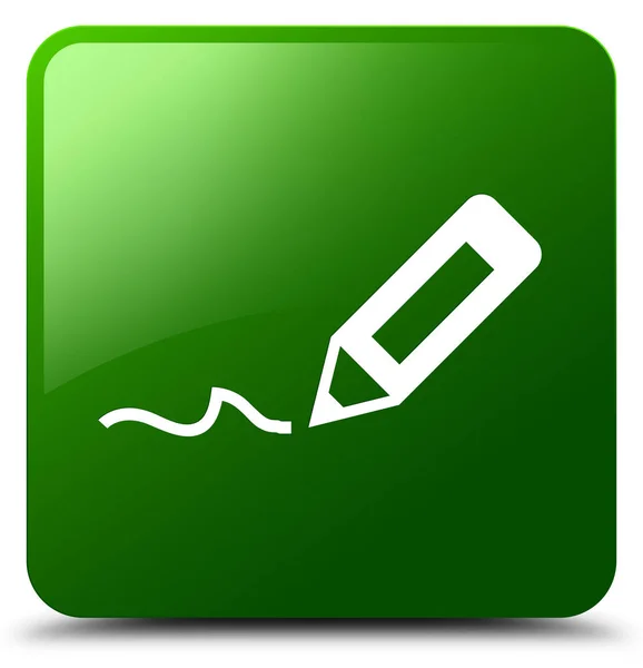 Zarejestruj się zielona ikona przycisku kwadrat — Zdjęcie stockowe