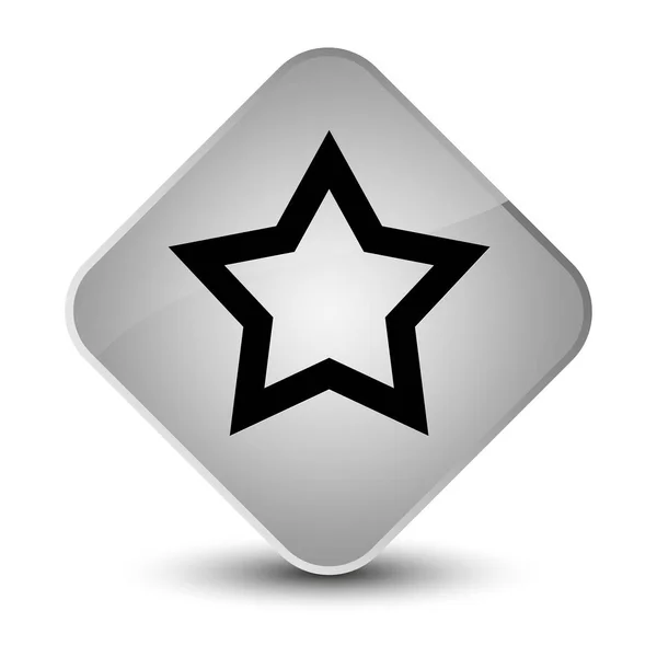 Yıldız simgesi zarif beyaz elmas düğmesi — Stok fotoğraf