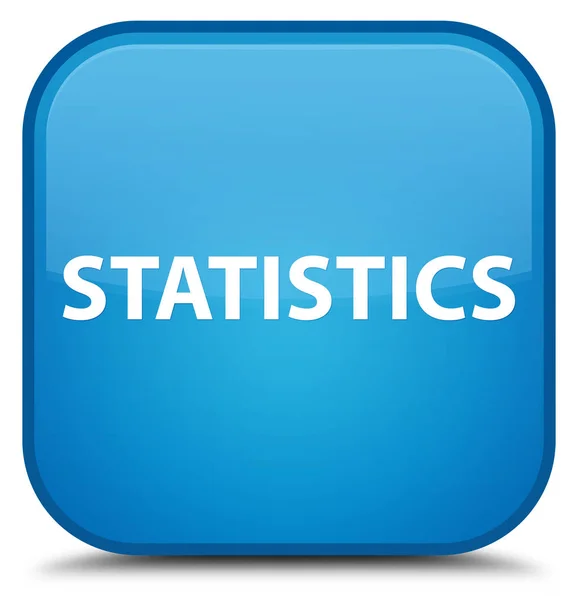 Statistiche bottone quadrato blu ciano speciale — Foto Stock