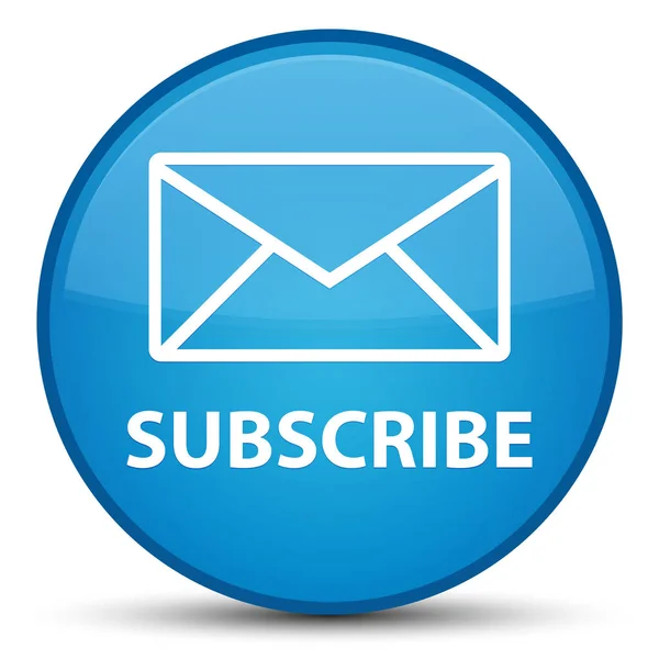 Subscribe (email icon) special cyan blue round button