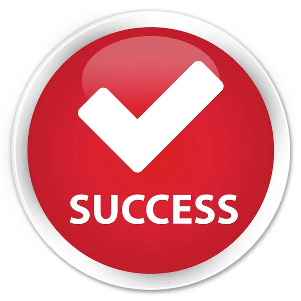Success (validate icon) premium red round button — Stock Photo, Image