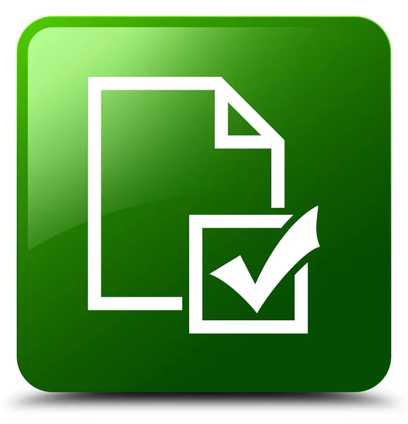 Ícone de pesquisa botão quadrado verde — Fotografia de Stock
