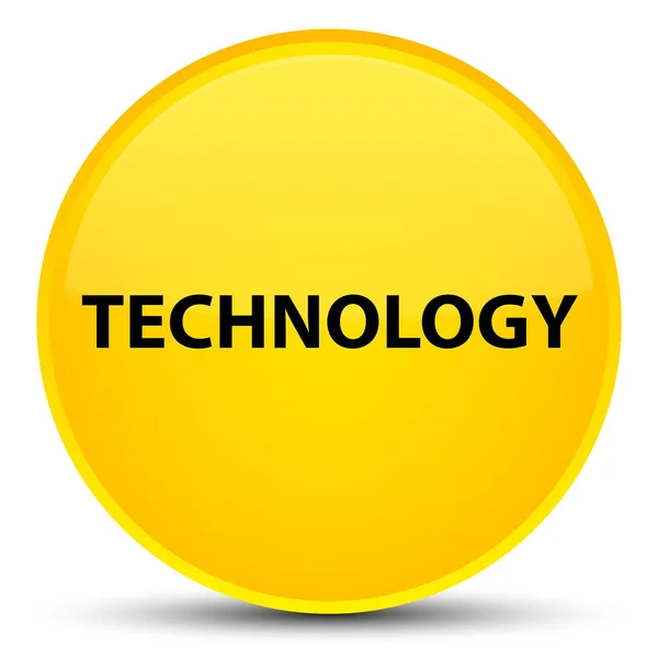 Tecnología especial botón redondo amarillo — Foto de Stock