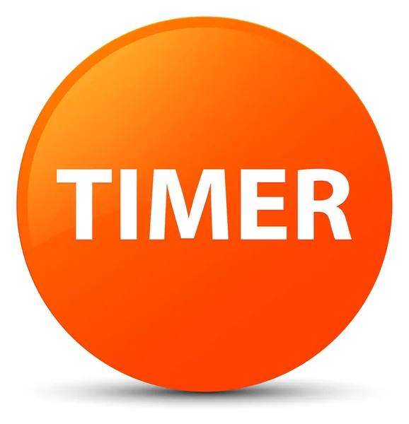 Timer oranje ronde knop — Stockfoto