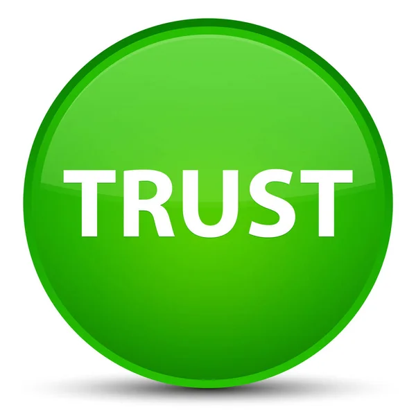 Специальная зеленая кнопка доверия — стоковое фото